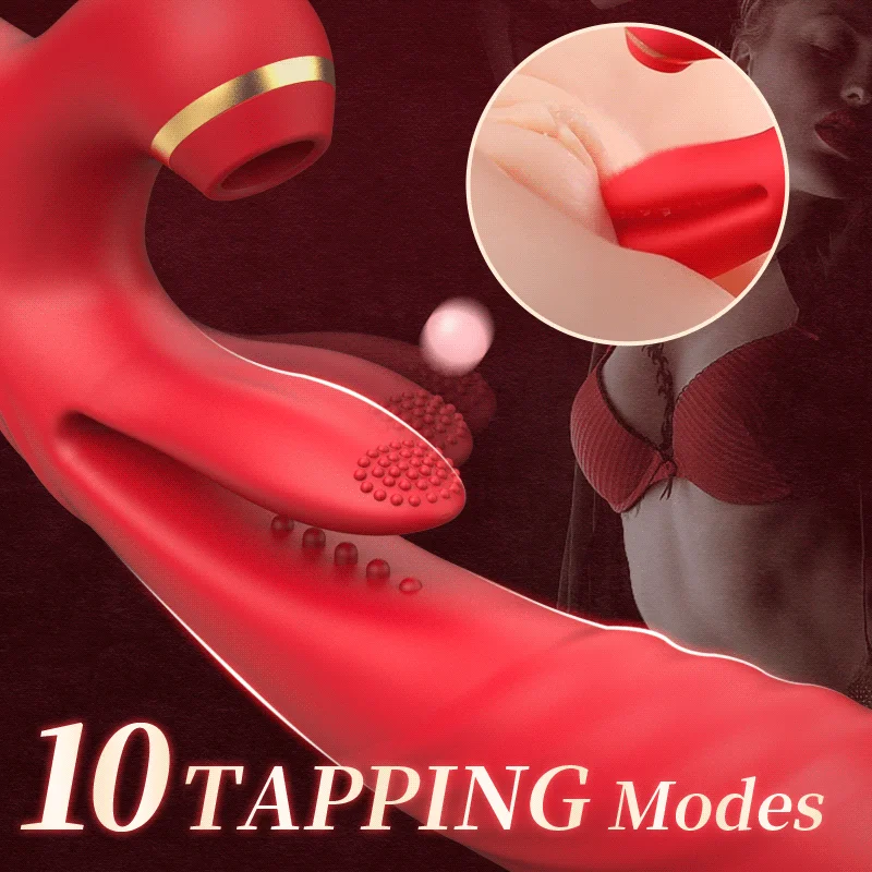 7 Sucking 3 Thrusting & Vibration 10 Tapping G Spot Vibrator Free Shipping - Image 4