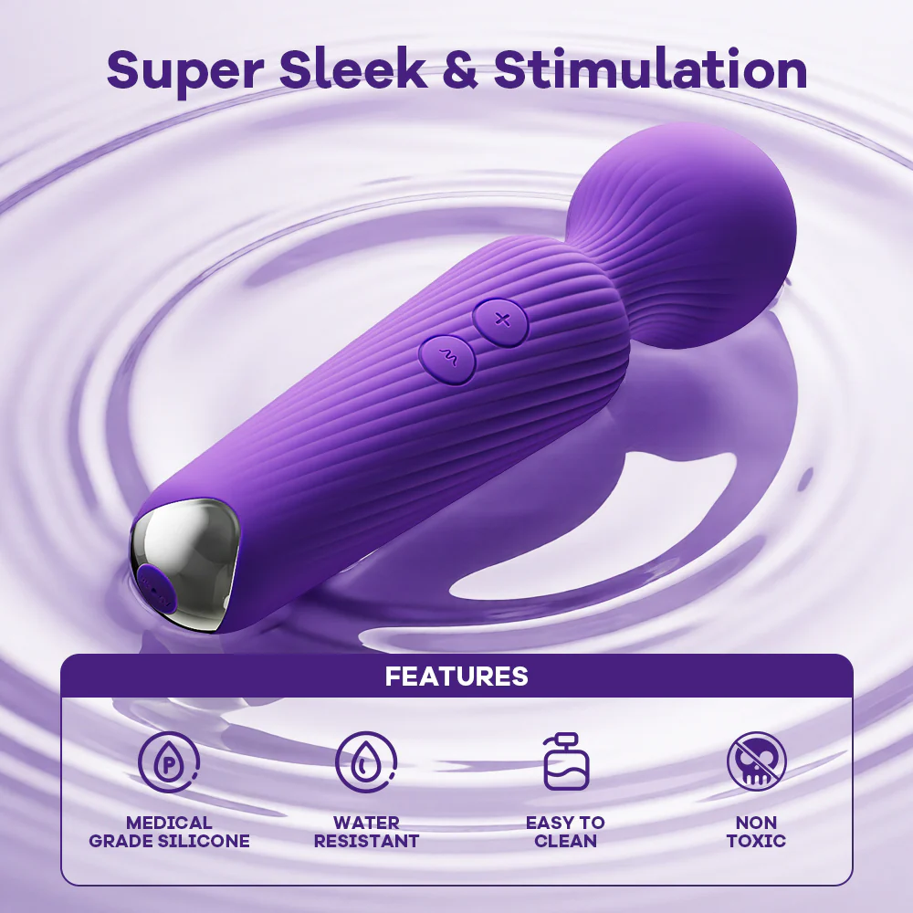 LUCIA Massage Wand – Silicone Vibrator with 6 Patterns - Image 4